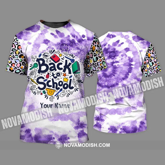 Unisex Shirt - Custom Name Shirt Back To School Purple T-Shirt / S T-shirt