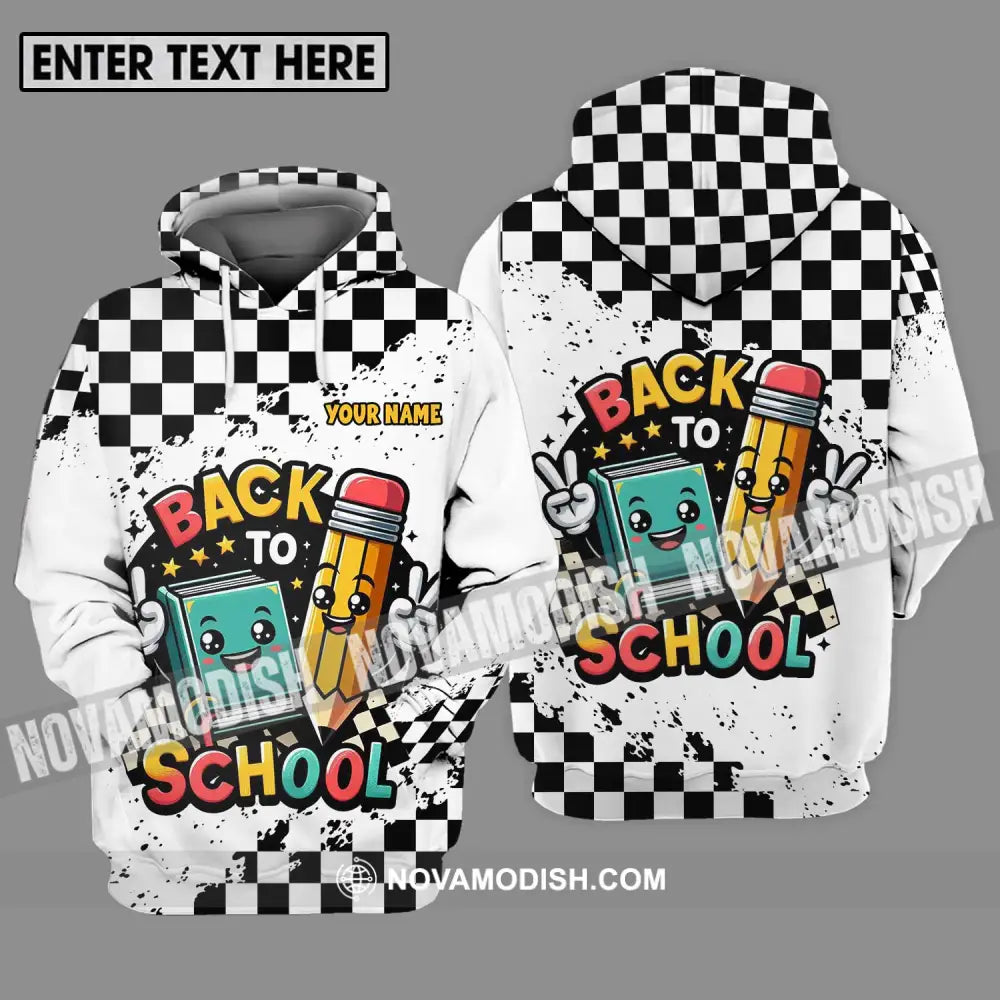 Unisex Shirt - Custom Name Shirt Back To School Target Flag Hoodie / S T-shirt