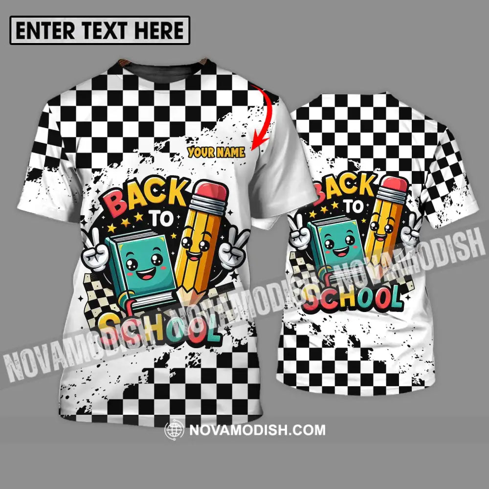 Unisex Shirt - Custom Name Shirt Back To School Target Flag T-shirt