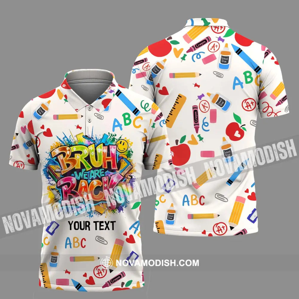 Unisex Shirt - Custom Name Shirt Back To School We Are Back Polo Shirt / S T-shirt