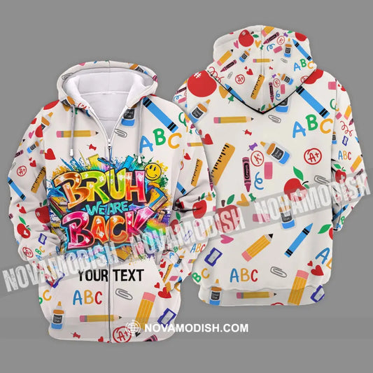 Unisex Shirt - Custom Name Shirt Back To School We Are Back Zipper Hoodie / S T-shirt