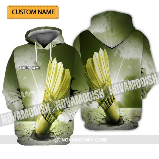 Unisex Shirt - Custom Name Badminton T-Shirt - Badminton Hoodie - Shirt for Badminton Players T-shirt