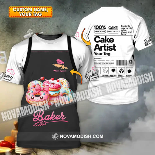Unisex Shirt - Custom Name Shirt Bakery Cake Artist T-shirt