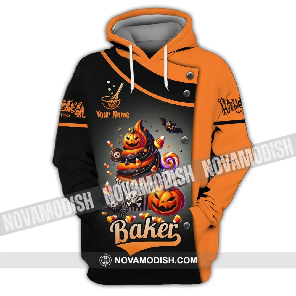 Unisex Shirt Custom Name Bakery Halloween Shop T-Shirt Bakers Gift Hoodie / S T-Shirt