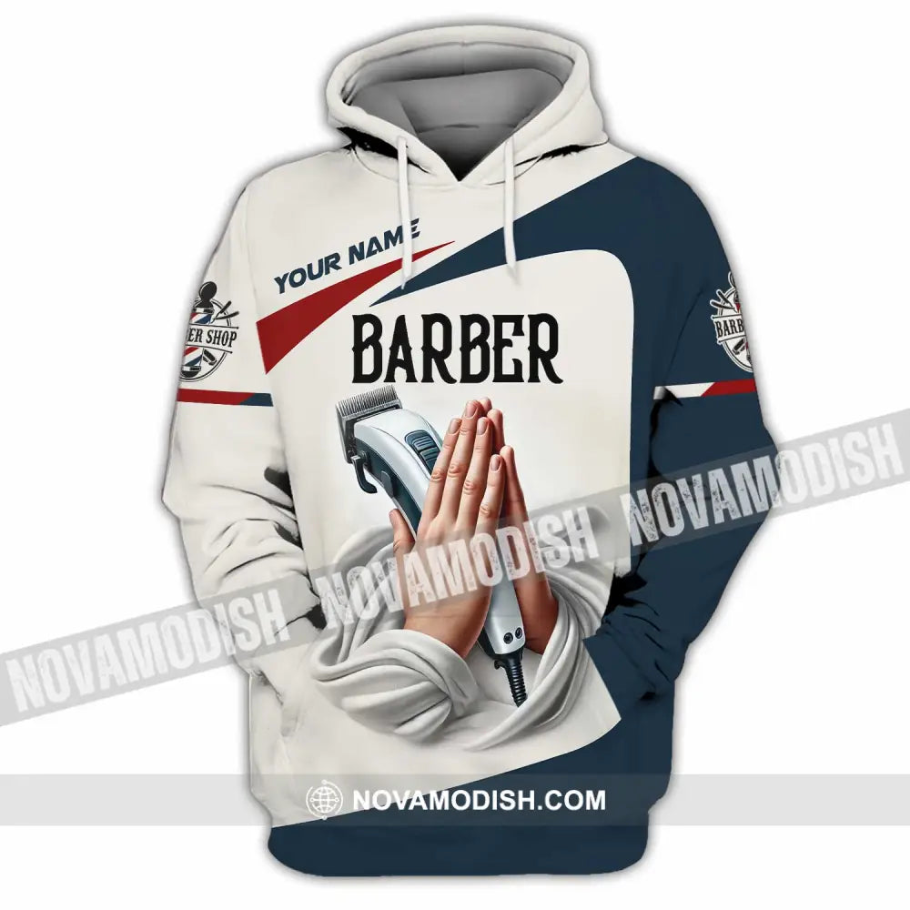 Unisex Shirt Custom Name Barber Shop T-Shirt Hoodie / S T-Shirt