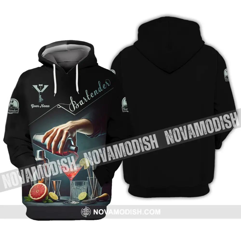 Unisex Shirt Custom Name Bartender Gift Hoodie / S T-Shirt