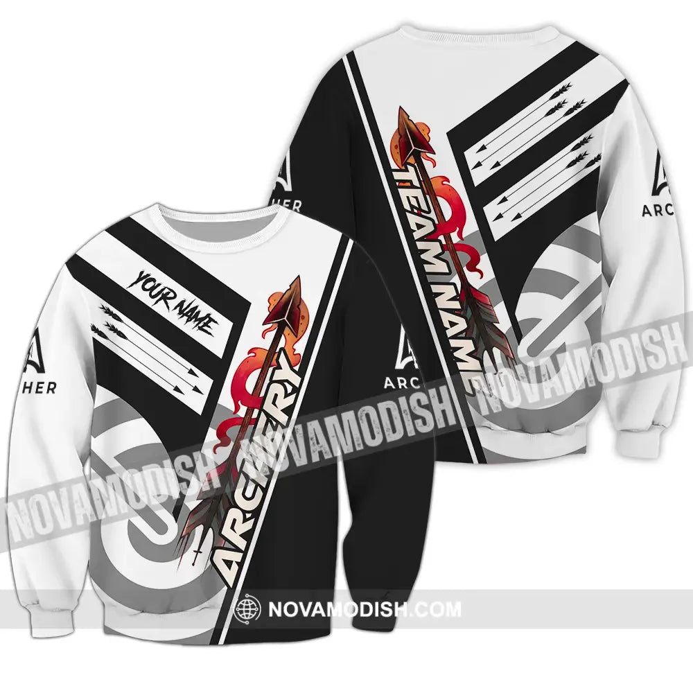 Unisex Shirt - Custom Name Basic Archery Player Shirt Long Sleeve / S T-shirt