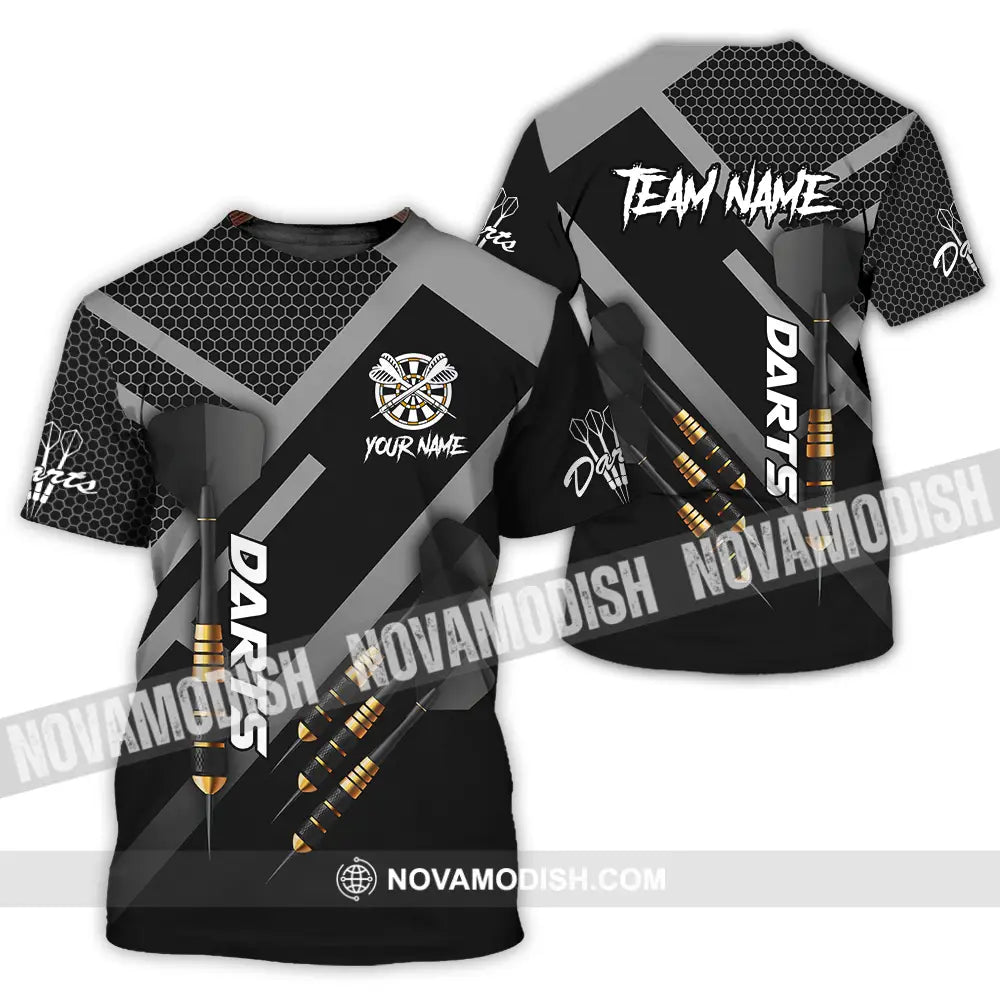 Unisex Shirt - Custom Name Basic Shirt Black Darts Player T-Shirt / S T-shirt