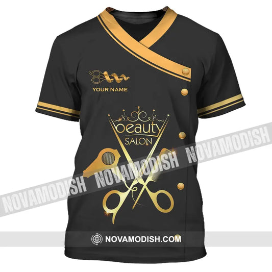 Unisex Shirt - Custom Name Shirt - Beauty Salon Gift For Hairdresser T-Shirt / S T-shirt
