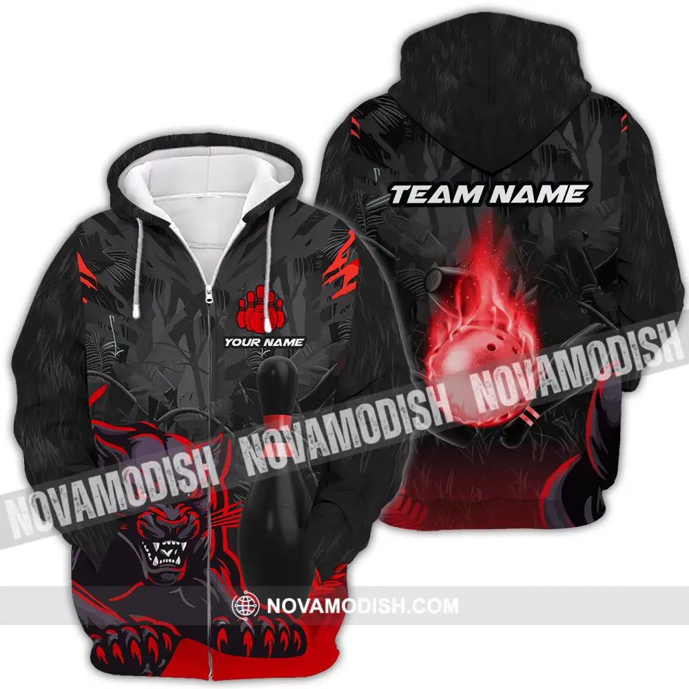 Unisex Shirt - Custom Name Shirt Billiard Player Zipper Hoodie / S T-shirt