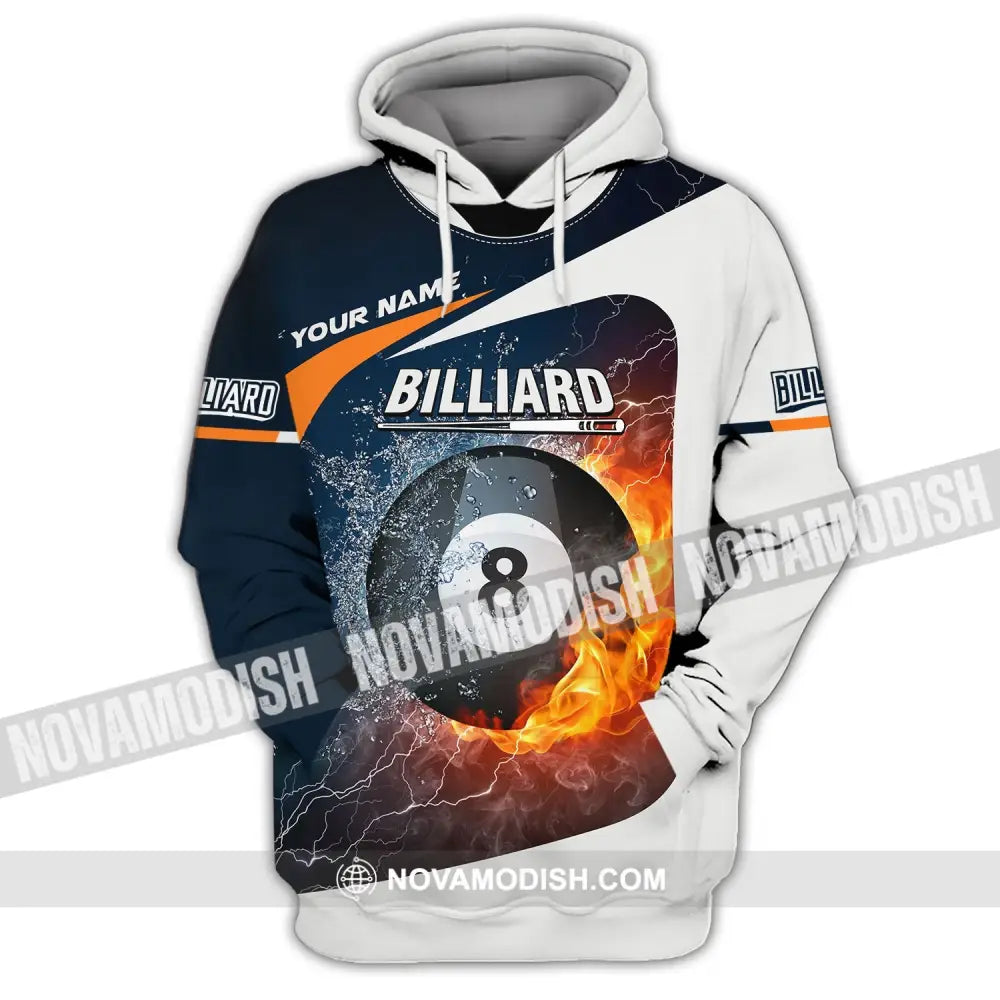 Unisex Shirt - Custom Name Shirt Billiards Balls Number 8 Hoodie / S T-shirt