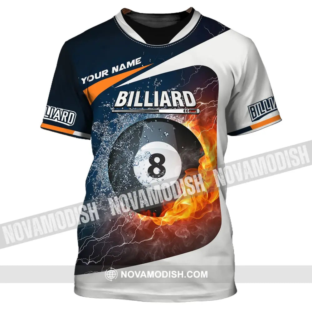 Unisex Shirt - Custom Name Shirt Billiards Balls Number 8 T-Shirt / S T-shirt