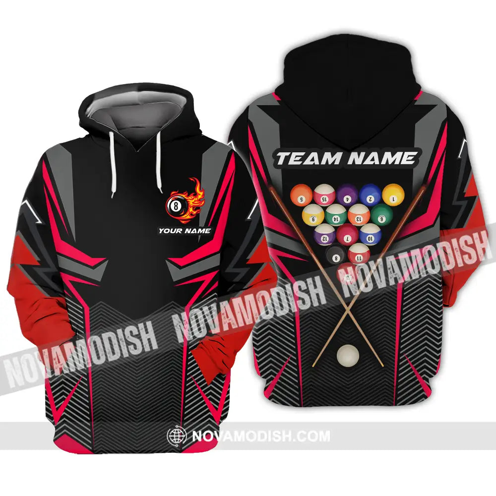 Unisex Shirt - Custom Name Shirt Billiards Hoodie / S T-shirt