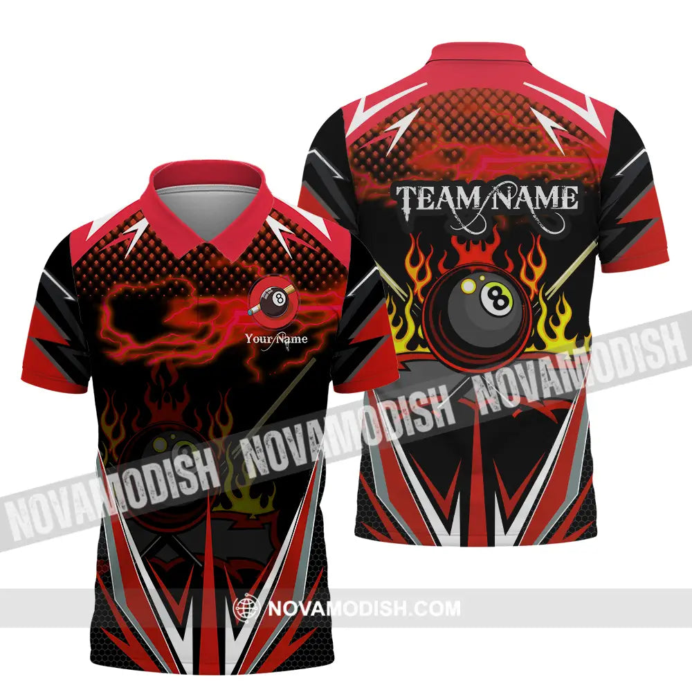 Unisex Shirt - Custom Name Shirt Billiards Polo Shirt / S T-shirt