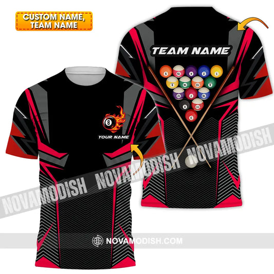 Unisex Shirt - Custom Name Shirt Billiards T-shirt