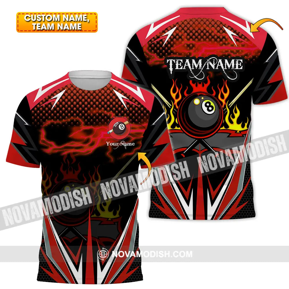 Unisex Shirt - Custom Name Shirt Billiards T-shirt