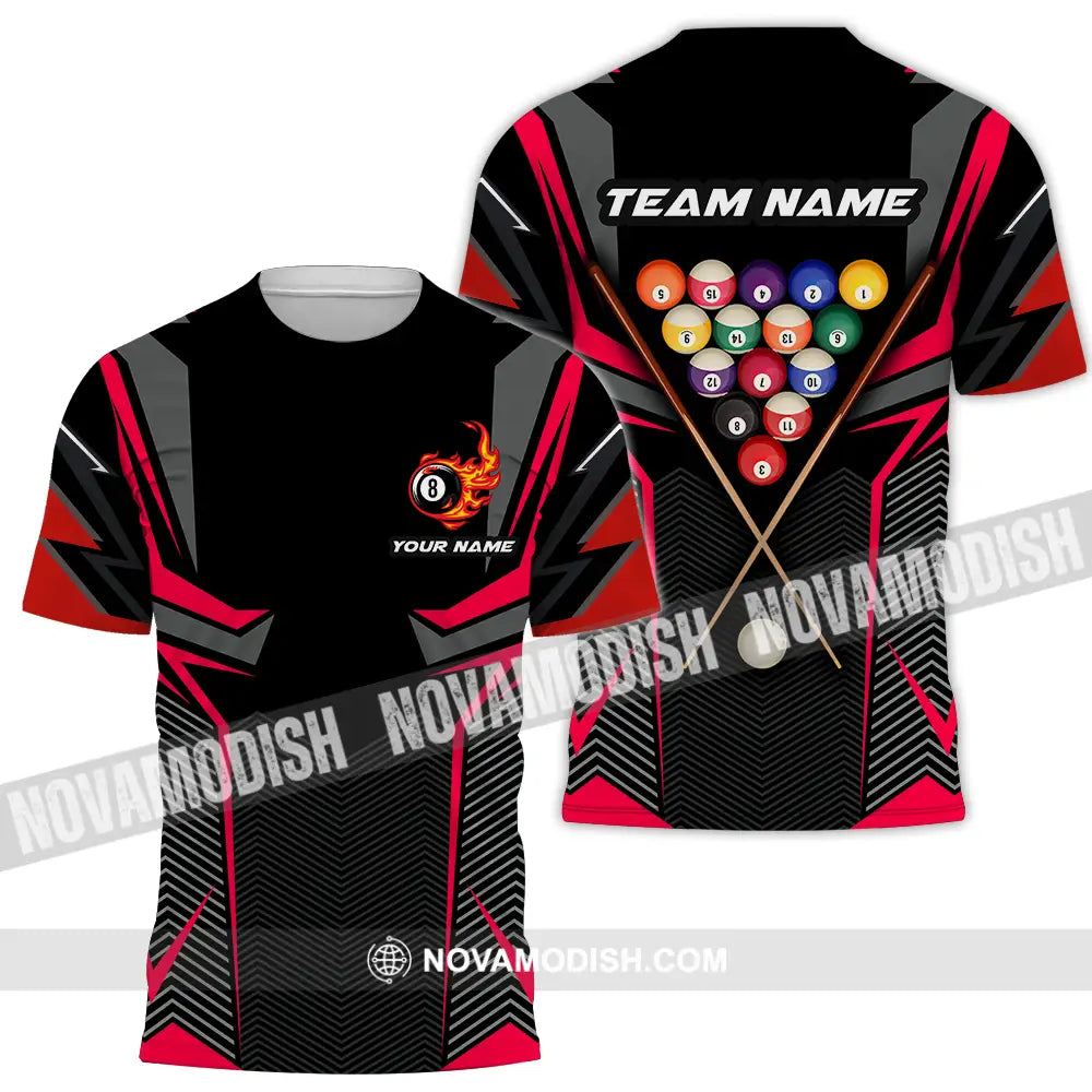 Unisex Shirt - Custom Name Shirt Billiards T-Shirt / S T-shirt
