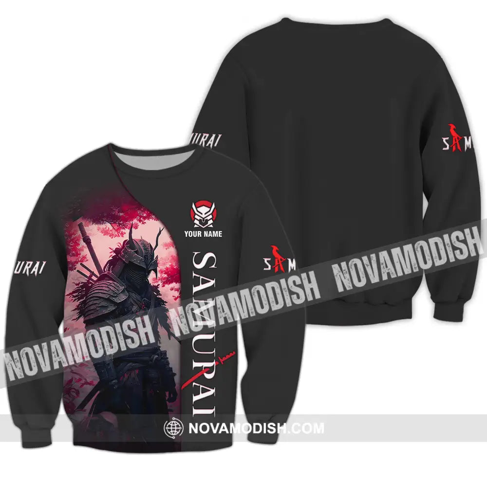Unisex Shirt - Custom Name Blood Samurai Shirt Long Sleeve / S T-shirt