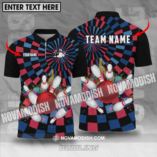 Unisex Shirt - Custom Name Bowling Lover Shirt Retro Bowling T-shirt