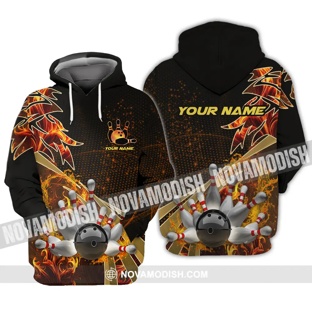 Unisex Shirt - Custom Name Shirt Bowling Player Hoodie / S T-shirt