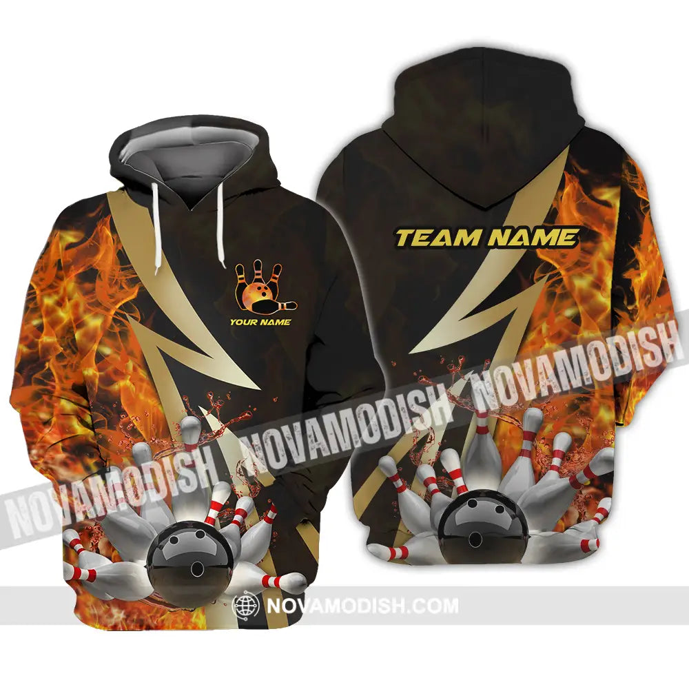 Unisex Shirt - Custom Name Shirt Bowling Player Hoodie / S T-shirt