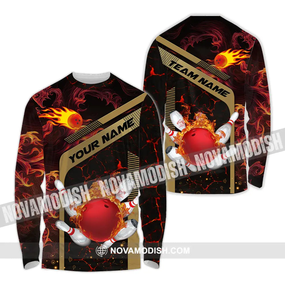 Unisex Shirt - Custom Name Shirt Billiard Player Long Sleeve Shirt / S T-shirt