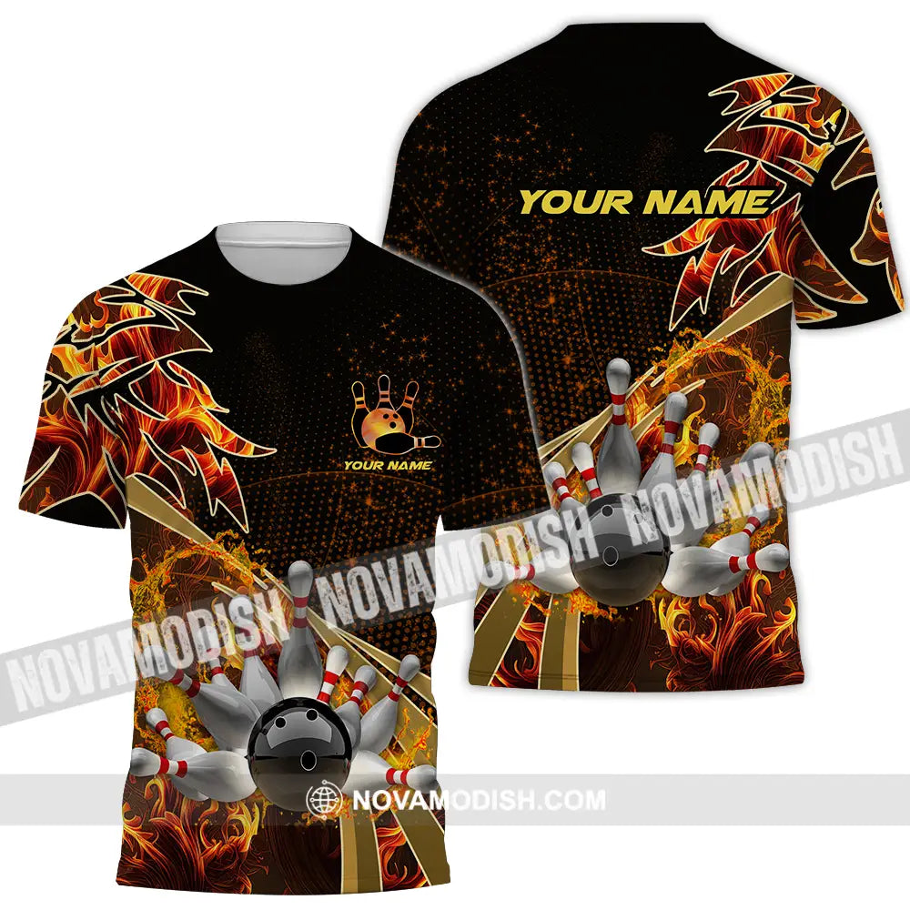 Unisex Shirt - Custom Name Shirt Bowling Player T-Shirt / S T-shirt