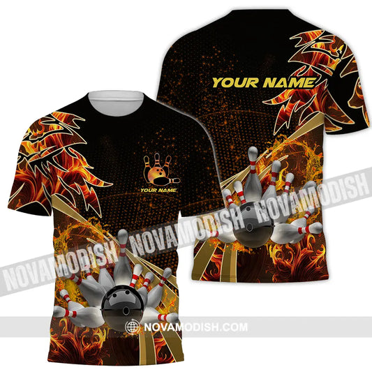 Unisex Shirt - Custom Name Shirt Bowling Player T-Shirt / S T-shirt