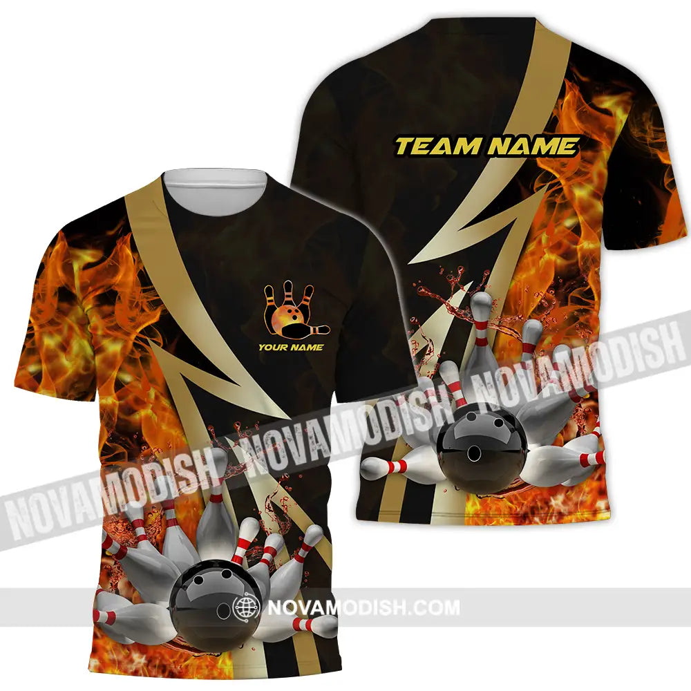 Unisex Shirt - Custom Name Shirt Bowling Player T-Shirt / S T-shirt