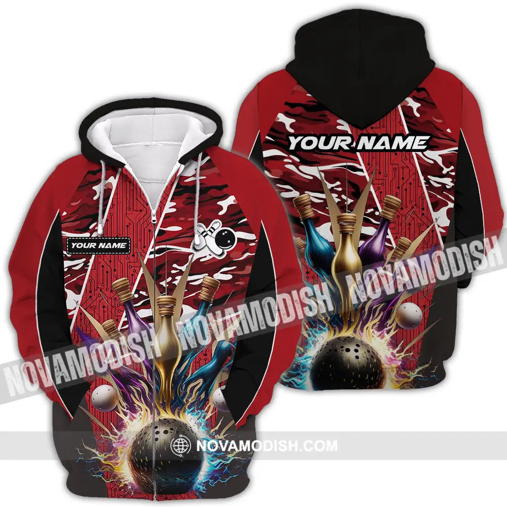 Unisex Shirt - Custom Name Shirt Billiard Player Zipper Hoodie / S T-shirt