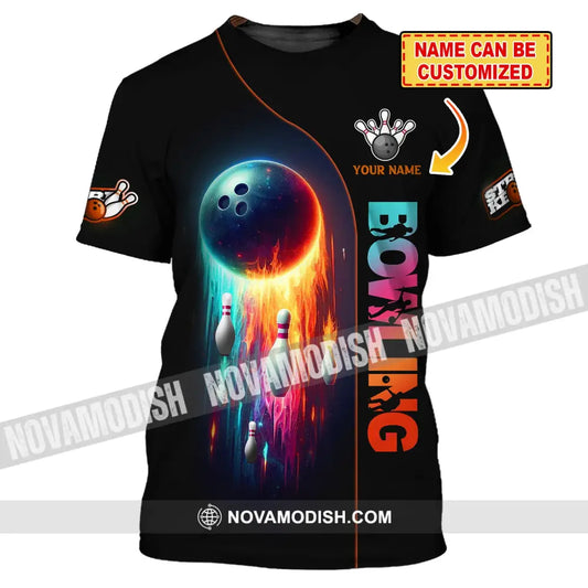 Unisex Shirt Custom Name Bowling Polo Club Uniform T-Shirt