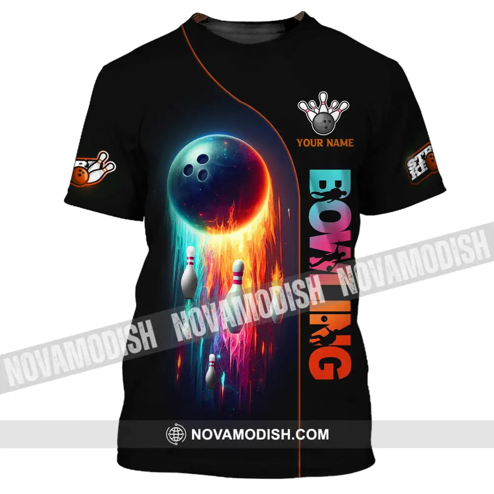 Unisex Shirt Custom Name Bowling Polo Club Uniform T-Shirt / S