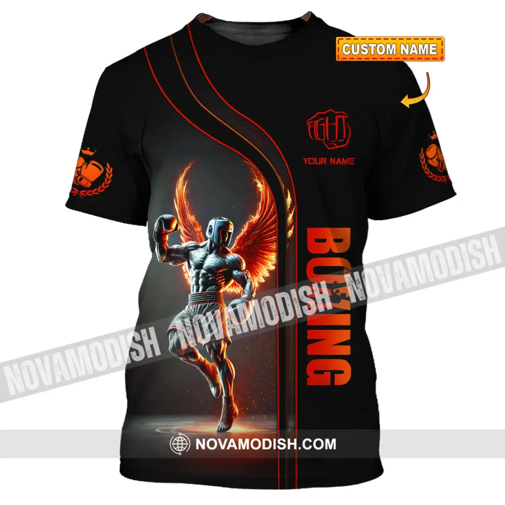Unisex Shirt Custom Name Boxing Long Sleeve T-Shirt T-Shirt