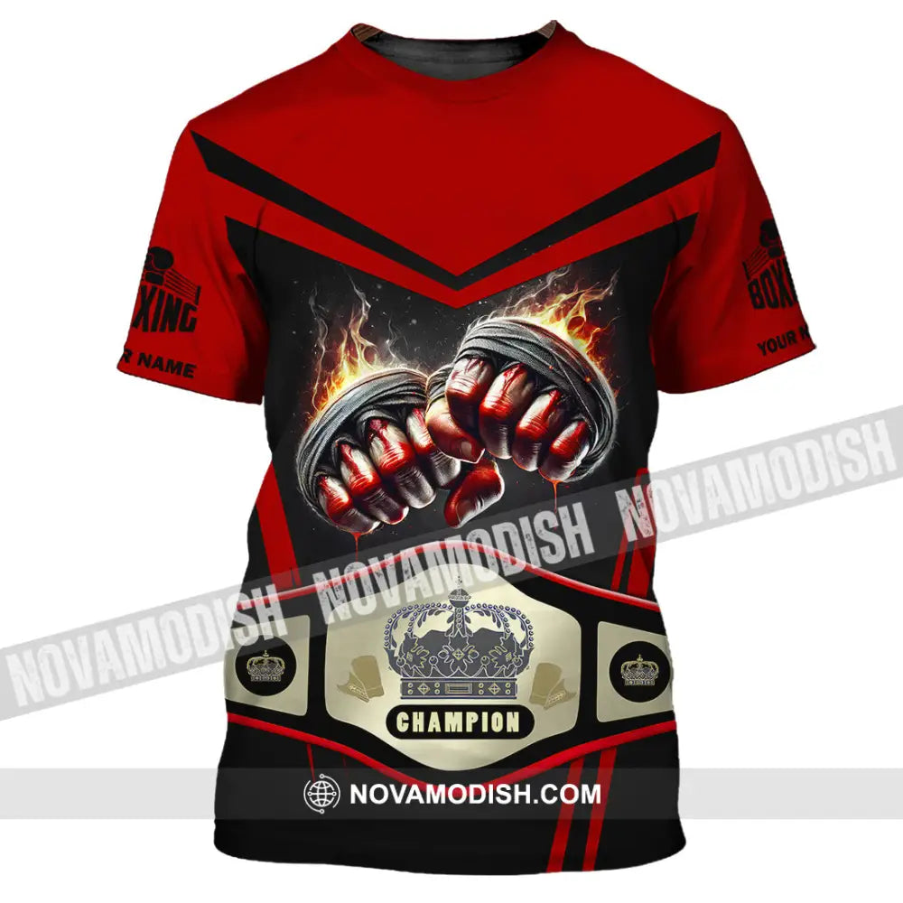 Unisex Shirt Custom Name Boxing Long Sleeve T-Shirt / S T-Shirt