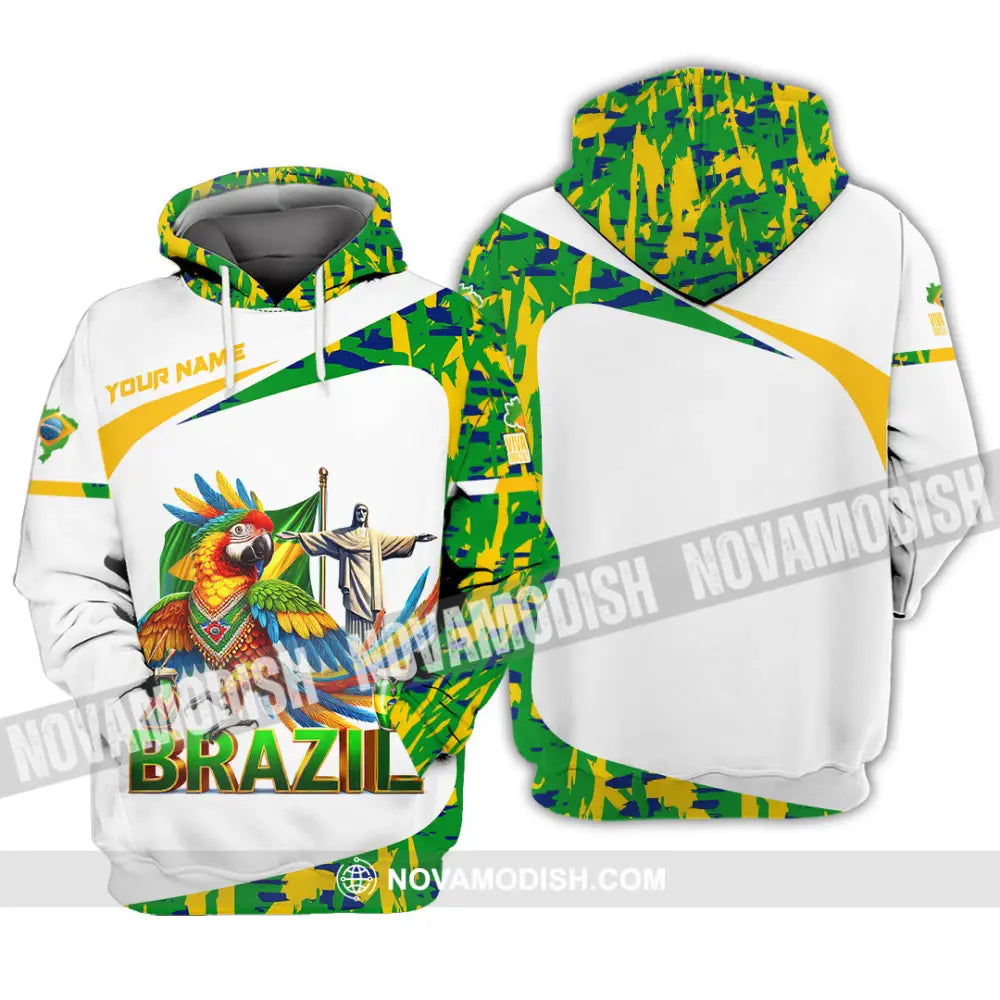 Unisex Shirt Custom Name Brazil Gift For Lover Hoodie / S T-Shirt
