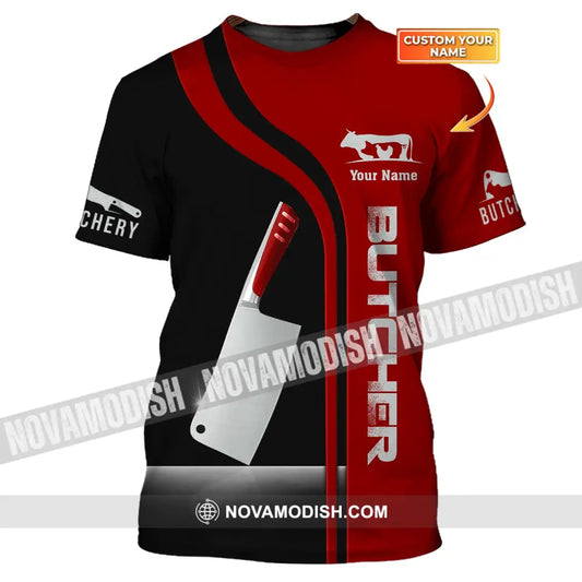 Unisex Shirt Custom Name Butcher Meat T-Shirt Gift For