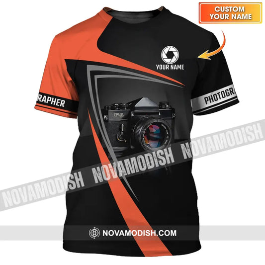 Unisex Shirt - Custom Name Shirt - Camera Photographer Shirt T-shirt