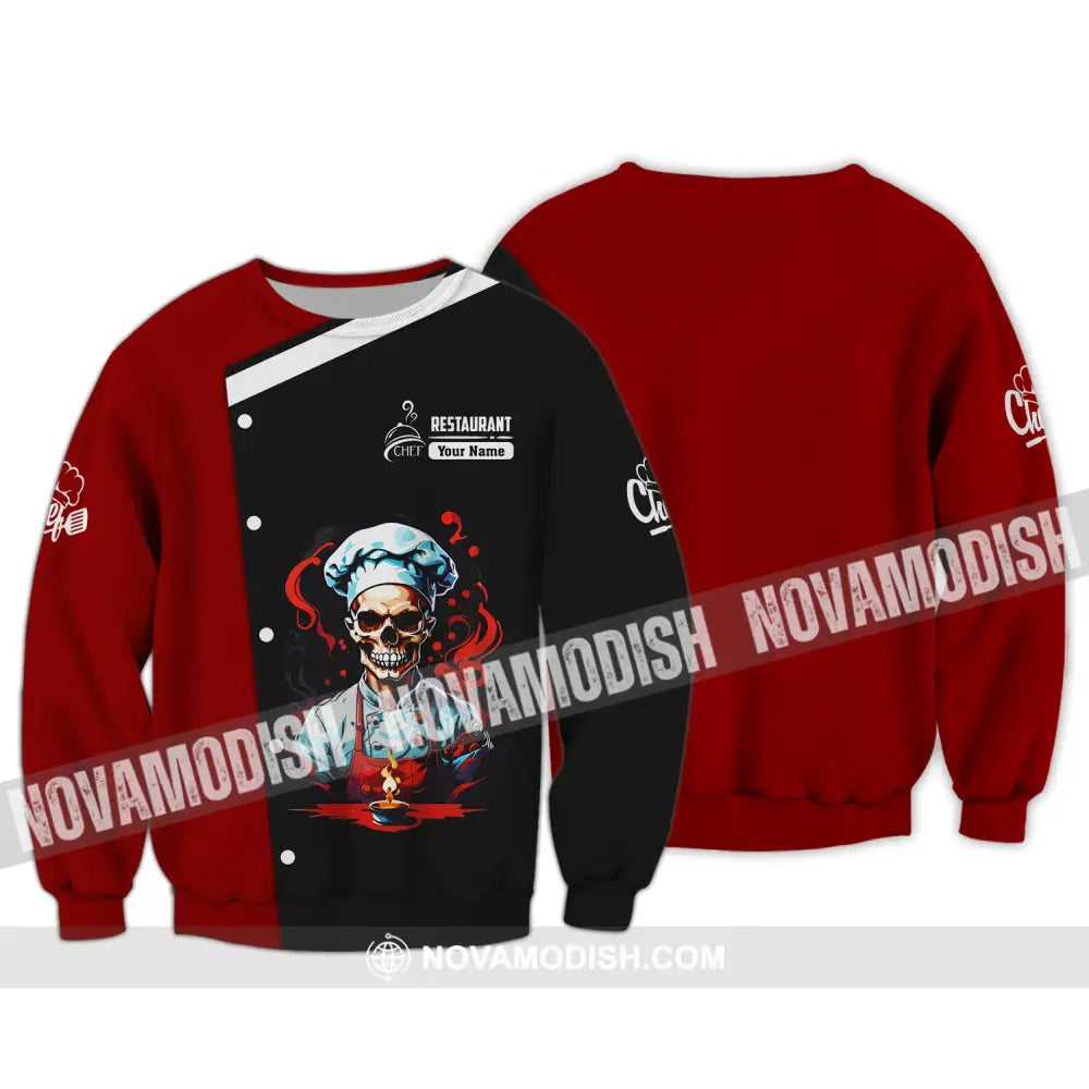 Unisex Shirt Custom Name Chef Restaurant Gift For Cooking Lovers Long Sleeve / S T-Shirt