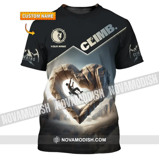 Unisex Shirt Custom Name Climb Long Sleeve T-Shirt T-Shirt