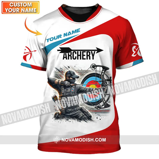 Unisex Shirt - Custom Name Color Sport Shirt Archery Lover T-shirt