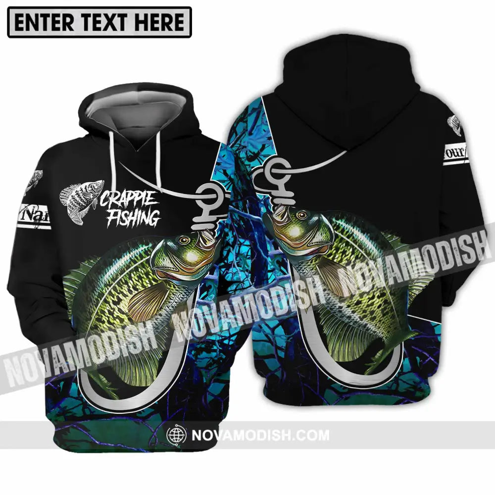 Unisex Shirt - Custom Name Crappie Fishing Shirt Hoodie / S T-shirt