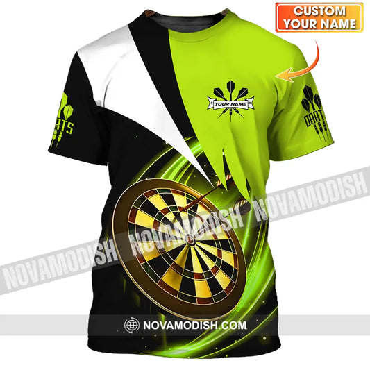 Unisex Shirt - Custom Name Darts Neon Shirt T-shirt