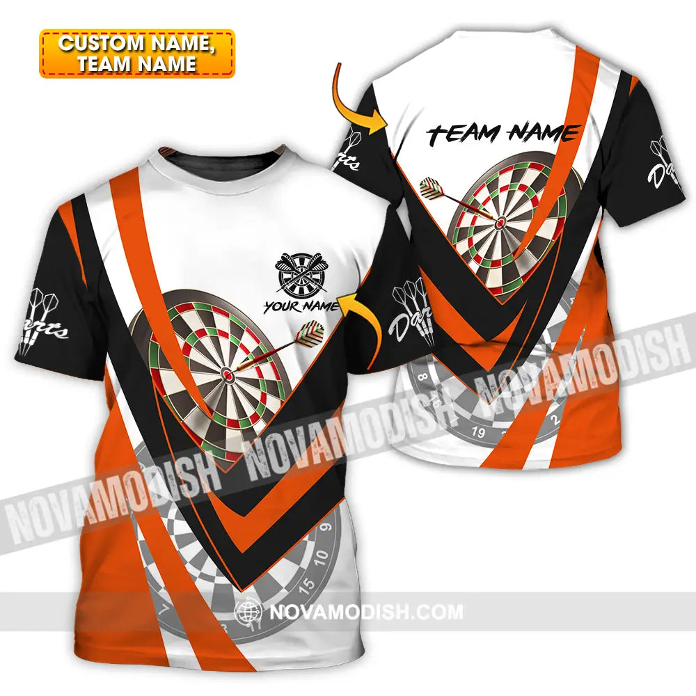 Unisex Shirt - Custom Name Darts Player Shirt Orange Color Classic T-shirt
