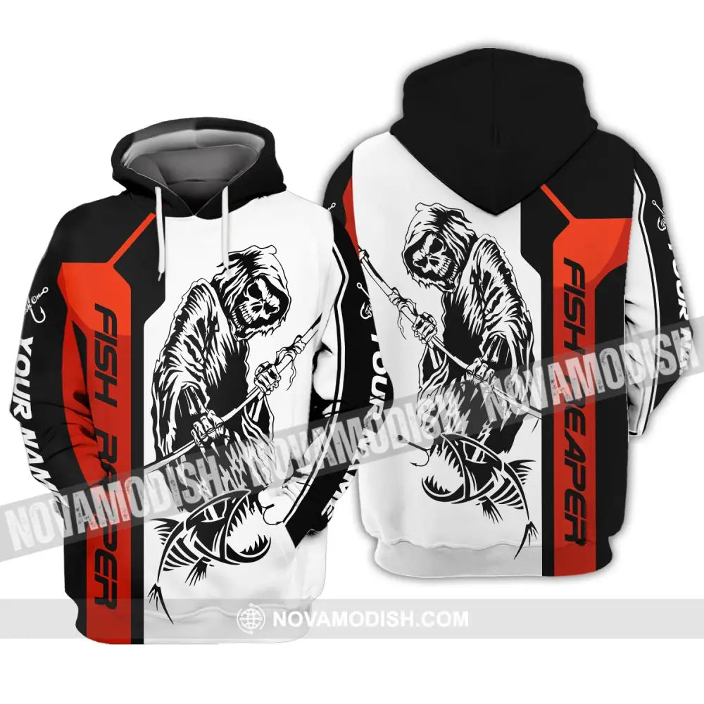 Unisex Shirt - Custom Name Death Fish Reaper Shirt Hoodie / S T-shirt