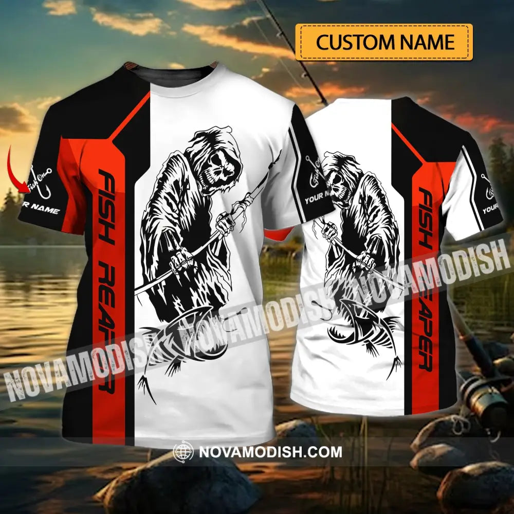 Unisex Shirt - Custom Name Death Fish Reaper Shirt T-shirt