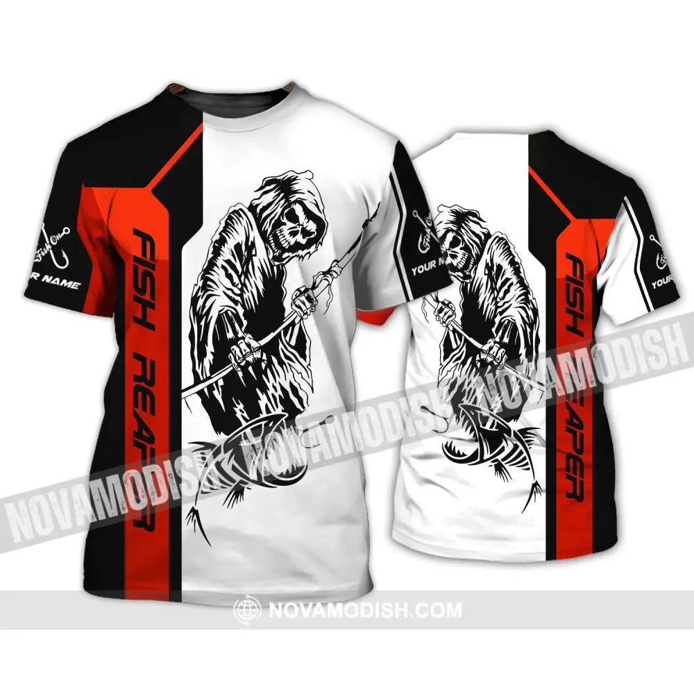 Unisex Shirt - Custom Name Death Fish Reaper Shirt T-Shirt / S T-shirt