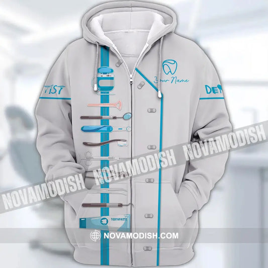 Unisex Shirt - Custom Name Dentist T-Shirt - Personalized Dentist Hoodie - Gift For Dentists Zipper Hoodie / S T-shirt