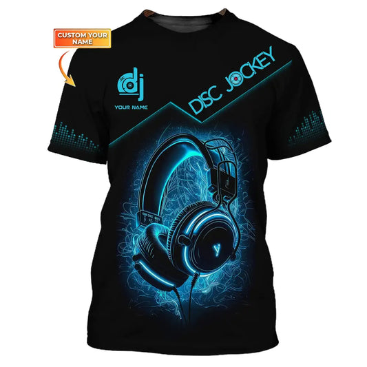 Unisex Shirt Custom Name Disc Jockey T-Shirt Gift For Dj Music Lover / S