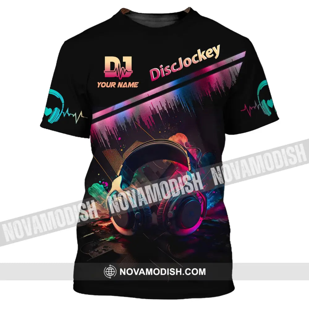 Unisex Shirt Custom Name Disc Jockey T-Shirt Music Lover Dj Gift For / S