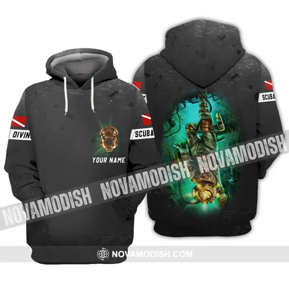 Unisex Shirt - Custom Name Diving T-Shirt - Personalized Scuba Diving Shirt - Scuba Dive Apparel Hoodie / S T-shirt